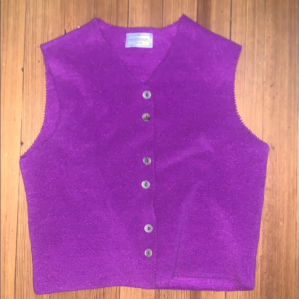 Henri Bendel purple vest